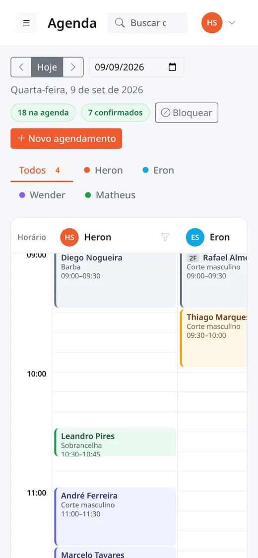 Agenda no celular