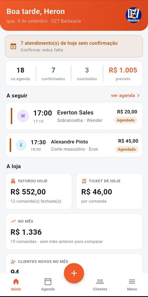 App da equipe no celular