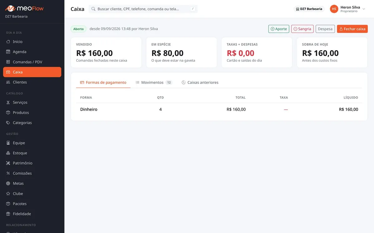 Caixa no Meo Flow