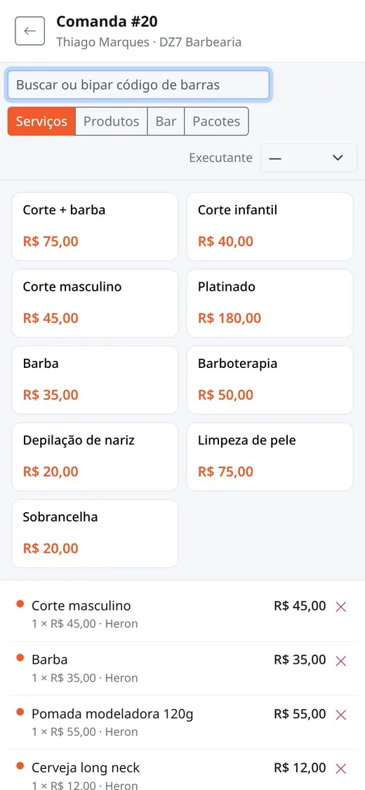 Comanda e PDV no celular