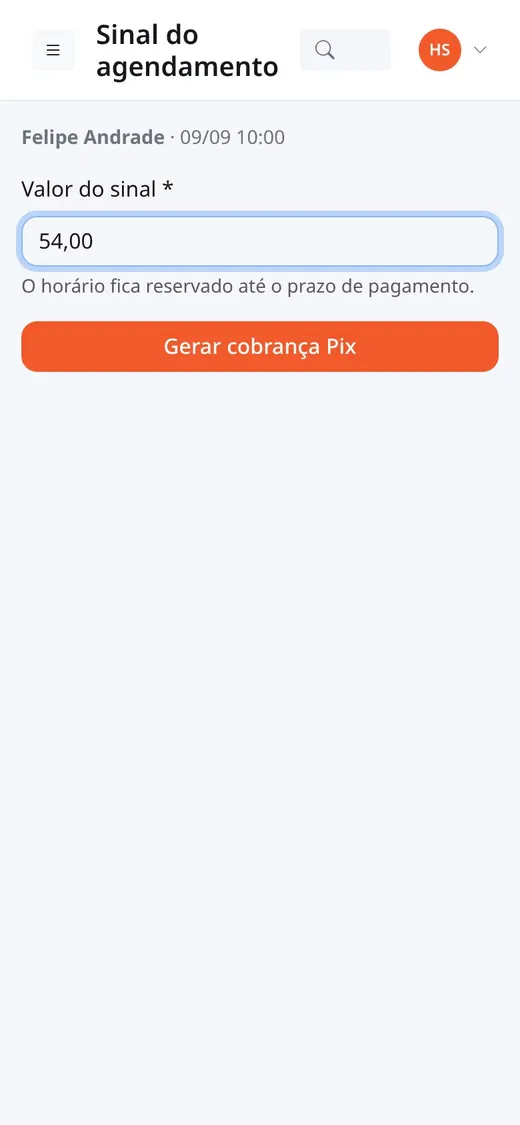 Sinal antecipado no celular